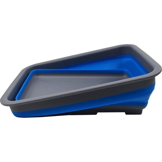Foldable tub of 7 liters, foldable dishpan, portable sink, space-saving plastic sink (gray/blue, 1)