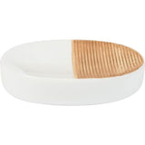 axentia Accessoires Rimini Badkamer Accessoires 4-delige Badkamer Set Zeepdispenser, Zeepbakje & Tandenborstelbekers-Badaccessoires navulbaar, Keramiek, Beige, 1 x 1 x 1 cm