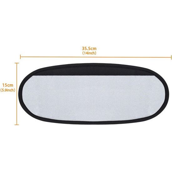 Universele zonneklep extender voor auto ' s, vrachtwagens en recreatieve voertuigen, verblindingsvrij voor bestuurder en voorpassagier (zilver) , 2 stuks