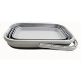 Opvouwbare rechtshandige, handige emmer, 12 liter, grijs