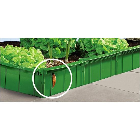 Slakkenhek en bloembedrand | Slakkenbescherming, slakkenbarrière, slakkenbarrière voor de tuin - geen chemicaliën | Plug-in-systeem - eenvoudig, effectief en uitbreidbaar | Kunststof | Groen | 1 meter