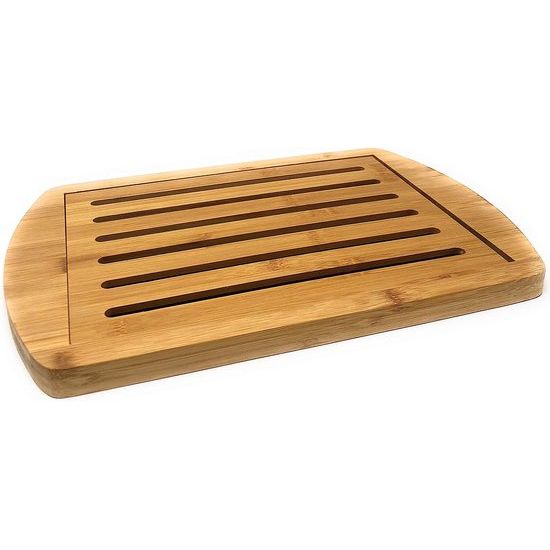 Broodplanken - houten broodsnijplank met kruimellade - broodsnijplank met kruimelrooster - 36 x 25 cm