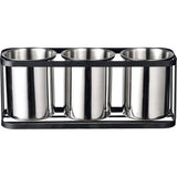 Bestekhouder SUS304 roestvrij staal bestekmand bestekbak keuken gebruiksvoorwerpenhouder met metalen voet voor lepels vorken messen