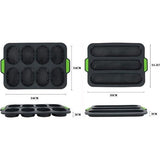 Baguette Baguette Bakplaat, broodbakvormen, baguetteplaat, bakken van baguettebrood, lang brood, Hot Dog met 2 isolatiehandclips + oliepenseel (grijs, baguette)