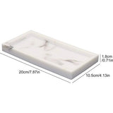 Dienblad van marmer, marmer, serveerplaat, display, badkamerdienblad, rechthoekig, hars decoratief dienblad, cosmetica-organizer, sieradenbord voor salontafel