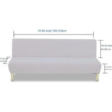 Clic Clac Elastische bankovertrek, zonder armleuning, armloos, antislip (grijs)