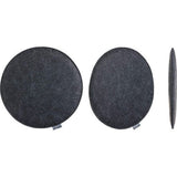 Zitkussen, vilt, rond, stoelkussen, zitkussen, gewatteerd, Ø 35 cm, voordeelverpakking van 4 stuks, antraciet