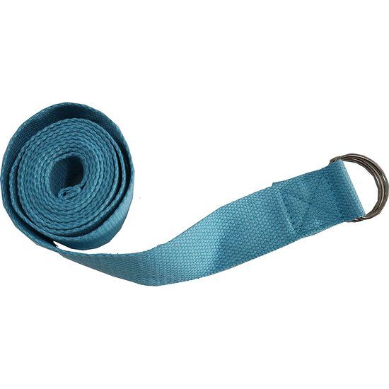 High Density Yoga Blokken Yoga D Ring Katoen Stretch Band Kleur: Blauw