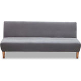 Clic Clac Elastische bankovertrek, zonder armleuning, armloos, antislip (grijs)