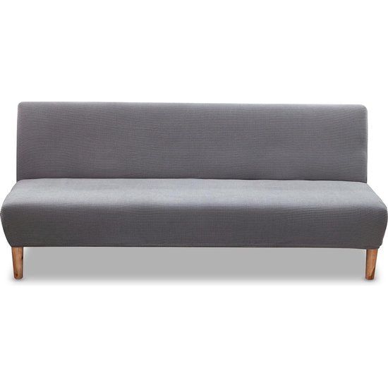 Clic Clac Elastische bankovertrek, zonder armleuning, armloos, antislip (grijs)