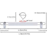 10 stuks 36 cm witte kleerhangers van hout, robuust en glanzend, ophanghaken voor broeken, shorts, rok, sokken, ondergoed, met antislip clips en draaibare haken