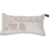 Saunakussen en reiskussen, 40 x 22 cm, linnen/katoen, gemaakt in Finland
