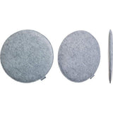 Zitkussen, vilt, rond, stoelkussen, zitkussen, gewatteerd, 35 cm, 6-delige voordeelverpakking, lichtgrijs Zitkussen, vilt, rond, stoelkussen, zitkussen, gewatteerd, 35 cm, 6-delige voordeelverpakking, lichtgrijs