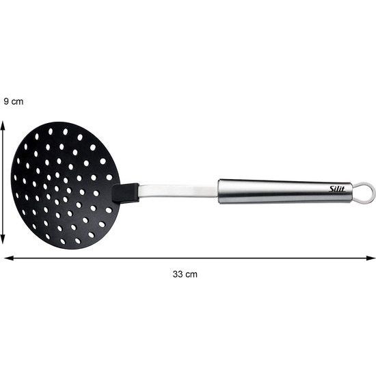 Classic Line Schuimlepel 33 cm, schuimtroffel, kunststof deksel, roestvrij staal, hittebestendig, ideaal voor gecoate potten, vaatwasmachinebestendig