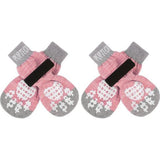 2 paar dubbelzijdige antislip hondensokken met verstelbare bandjes voor gebruik binnenshuis - hondenschoenen pootbeschermer zomer huisdier pootbescherming tractiecontrole sokken op hardhouten vloer