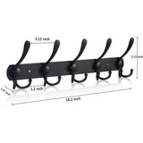 Coat Rack, Stainless Steel Coat Hooks, Towel Hooks, Bathrobe Hooks, Coat Rack, Approx. Max. Load 30 kg