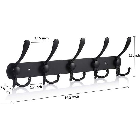 Coat Rack, Stainless Steel Coat Hooks, Towel Hooks, Bathrobe Hooks, Coat Rack, Approx. Max. Load 30 kg