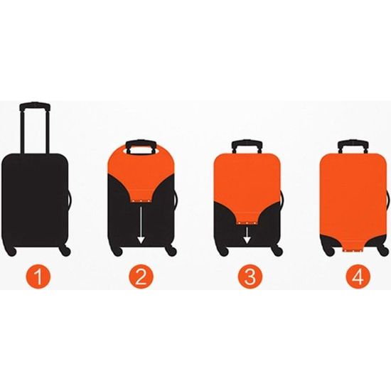 Bagage Cover Elastische kofferhoes, kofferbeschermhoes, bagagecover, M, groen