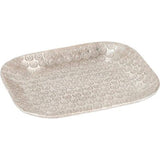 dienblad, rechthoekig, van aluminium, 28 cm groot, Janshir zilver, Scandinavisch design, decoratie