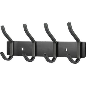Haaklijst garderobe (zwart metaal - 12 haken - 43 cm) - jashouder voor muur - kledinghaken voor kapstok - jashaken - kapstok voor jassen - garderobehaken Haaklijst garderobe (zwart metaal - 12 haken - 43 cm) - jashouder voor muur - kledinghaken voor kapstok - jashaken - kapstok voor jassen - garderobehaken