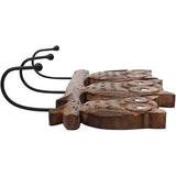 Houten Uilvormige Sleutelhouder Muur Decoratieve Hanger met Haken voor Jas Handdoek Hoed Kleding - Woondecoratie Keuken Kantoor Boerderij Geschenken Hal (38