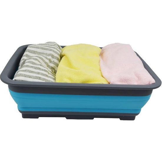 7 liter opvouwbare kuip, opvouwbare afwasbak, draagbare wastafel, ruimtebesparende kunststof wasbak (grijs/zeeblauw, 1) 7 liter opvouwbare kuip, opvouwbare afwasbak, draagbare wastafel, ruimtebesparende kunststof wasbak (grijs/zeeblauw, 1)