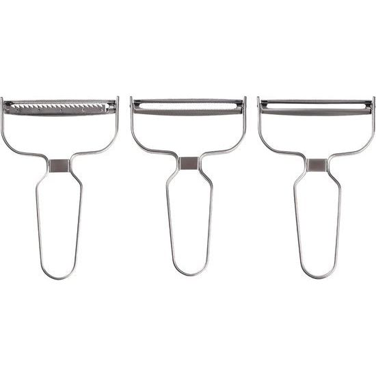 Set of 3 Stainless Steel Peelers for Potato Peelers, Vegetable Peelers and Asparagus Peelers, the Peeler is Sharp and Smooth, Comfortable Handle, Versatile Cutting Surfaces for a Pleasant Peeling