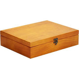 Keepsake Box - Grote houten kist met scharnierend deksel - Rustieke decoratieve houten opbergdoos met blauw fluwelen voering en een antieke sluiting - Heren sieradendoos - Perfect voor