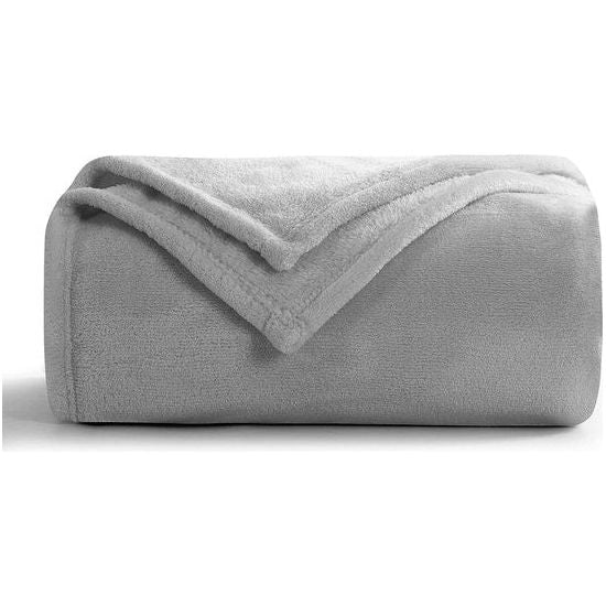 Knuffeldeken, pluizige deken, grijs - fleecedeken, warme bankdeken voor winter, knuffelige woondeken, lichtgrijs, kinderen, zacht als woonkamer, deken, 130 x 150 cm, kleine bankdeken