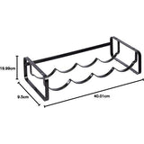 Wijnrek, stapelbaar, tafelrek - zwart - 40,01 x 9,5 x 19,99 cm