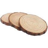 Houten Schijven 12 Stuks Houten Stamschijven 9-10cm Onafgewerkte Houten Cirkels Ongeboorde Houten Cirkels zonder Gat voor Doe-het-zelf Handwerk Houten Schijven Bruiloft Centerpieces Kerstdecoratie Boomschijf