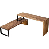 Keukenrek Vali acacia, 2 planken, flexibel combineerbaar, van FSC®-gecertificeerd acaciahout, metalen poten, afmetingen (B x H x D): 36 x 8 x 12 cm en 36 x 16 x 12 cm, natuur/zwart