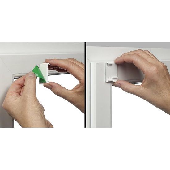 Rolgordijn zonder boren, voor het lijmen van klemmen, opdoor Zichtig, privacy, zonweringbescherming, incl. Montage-onderdelen, EASYFIX, zuiver wit, 75 x 150 cm (B x H)