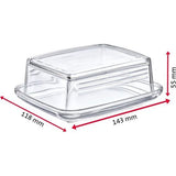 Butterfloat glas-ideaal voor het serveren en opbergen-vaatwasmachinebestendig-speciale embossing voor veilig grijpen (glas)