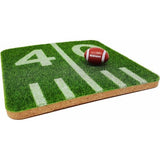 American Football onderzetters in gras speelvelddesign (4 stuks) voor glazen en kopjes: super als voetbaldecoratie of cadeau - zacht, synthetisch gras