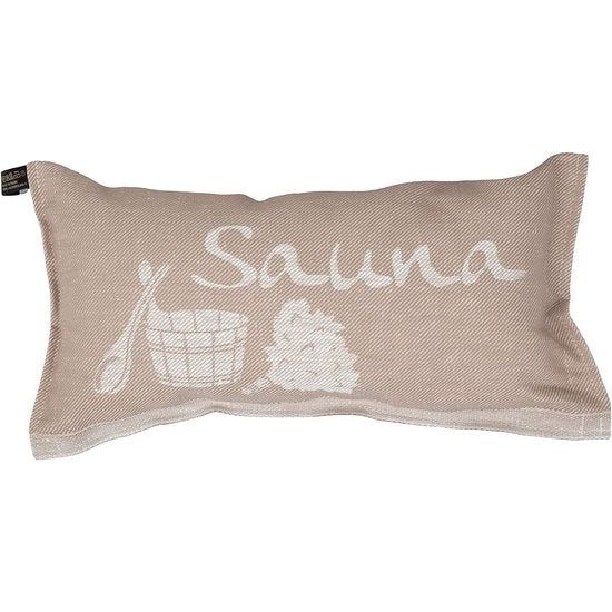 Saunakussen en reiskussen, 40 x 22 cm, linnen/katoen, gemaakt in Finland