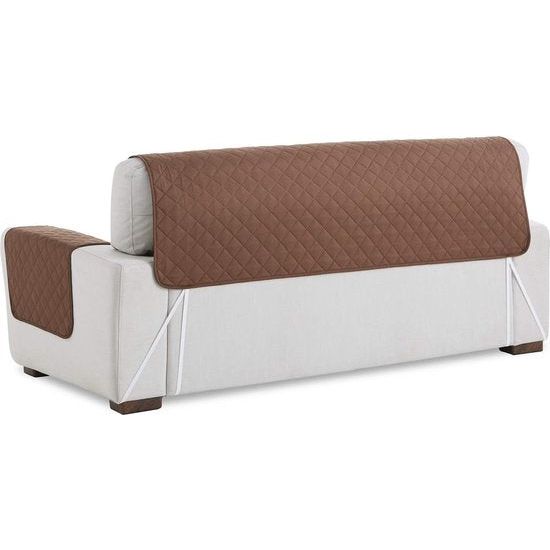 Fauteuilhoes MALU, 2-zits - omkeerbaar gevoerde bankbescherming. Kleur bruin