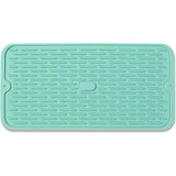 Afdruipmat, afdruipmat, siliconen, milieuvriendelijk, antislip en gemakkelijk te reinigen, vaatwasmachinebestendig, afdruipmat, servies voor gebruik in de keuken (groen-40 x 18 cm)