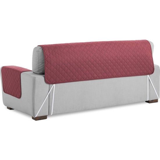 Fauteuilbeschermer Relax MALU, 1-zits - omkeerbaar gevoerde bankbescherming. Kleur Rood