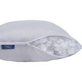 FABSY Microvezel kussenset, 2 kussens 80 x 80 cm - wasbaar kussen - zachte Seersucker kussenset - verstelbaar kussenpaar met extra hoofdkussenvulling