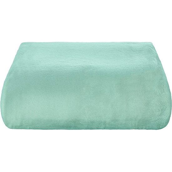 Brandsseller Flanellen deken Supersoft knuffeldeken dagdeken woondeken - uni - 180 x 220 cm (180 x 220 cm, mint)