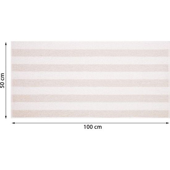 Set van 4 handdoeken, 50x100 cm, 100% katoen, 380g/m², beige
