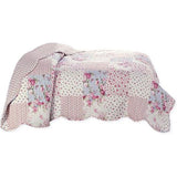 Sprei, patchworkdeken, rozen, sprei in landelijke stijl in patchwork-design