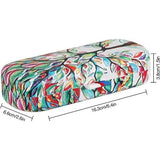 Hardcase brillenkoker, PU lederen brillenetui, krasbestendige draagbare brillenbox met reinigingsdoek, harde schaal, etui, brillenorganizer, brillenopslag voor zonnebril leesbril