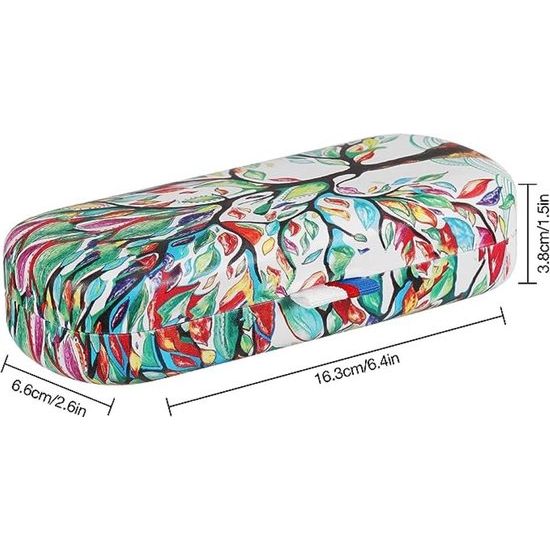 Hardcase brillenkoker, PU lederen brillenetui, krasbestendige draagbare brillenbox met reinigingsdoek, harde schaal, etui, brillenorganizer, brillenopslag voor zonnebril leesbril