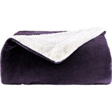 Sherpa knuffeldeken, pluizige hoogwaardige deken, superzachte fleecedeken als woonkamerdeken, sprei, warme banksprei, paars, 152 x 203 cm