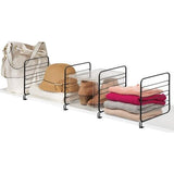 Set van 4 plankscheiders voor de kledingkast – praktisch kledingkastsysteem van metaaldraad – nuttig reksysteem zonder boren – zwart