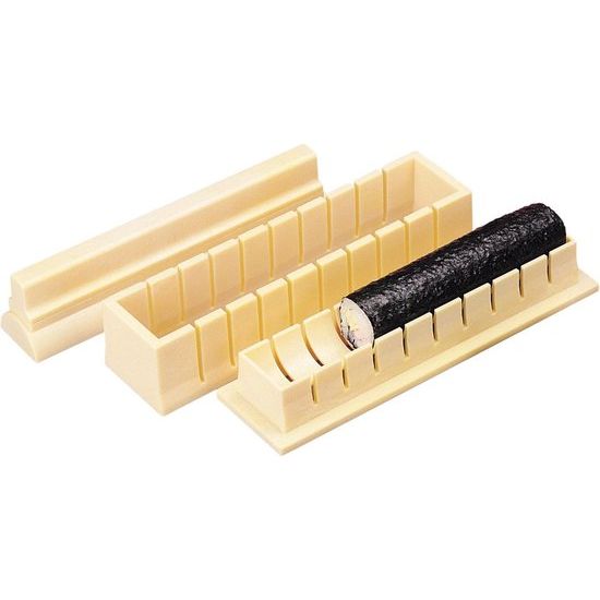 Sushiformset 22 cm van kunststof, beige, 22 x 9 x 9 cm