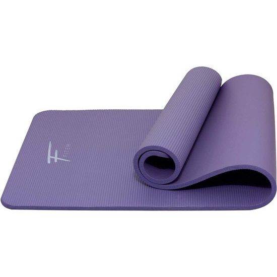 Yogamat van zeer dicht schuim, comfortabel NBR – 183 x 61 x 1,5 cm – voor gym, yoga, sport, gymnastiek, fitness, pilates, spiertraining – inclusief draagriem