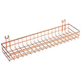 Plank voor Design Metalen wandrooster Plankrooster Fotowand Gebruikt voor roostermand Multifunctionele gaasmand Wanddecoratie Bloempot Plank Display Plankmand 40 x 9 x 8 cm (Rose goud)